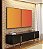 Duo de Quadros Abstrato Degradê Coral Laranja Tangerina Canvas Moldura - Imagem 5