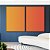 Duo de Quadros Abstrato Degradê Coral Laranja Tangerina Canvas Moldura - Imagem 2