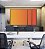 Trio de Quadros Estilizados Abstrato Degradê Coral Laranja Tangerina Canvas Moldura - Imagem 4