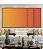 Trio de Quadros Estilizados Abstrato Degradê Coral Laranja Tangerina Canvas Moldura - Imagem 1