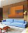 Quadro Horizontal Abstrato Degradê Geométrico Cinza Laranja Canvas Moldura - Imagem 2