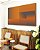Quadro Horizontal Abstrato Degradê Geométrico Cinza Laranja Canvas Moldura - Imagem 3