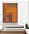 Quadro Vertical Abstrato Degradê Geométrico Cinza Laranja Canvas Moldura - Imagem 4