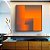 Quadro Quadrado Abstrato Degradê Geométrico Cinza Laranja Canvas Moldura - Imagem 3