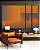 Trio de Quadros Estilizados Abstrato Degradê Geométrico Cinza Laranja Canvas Moldura - Imagem 4