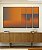 Trio de Quadros Estilizados Abstrato Degradê Geométrico Cinza Laranja Canvas Moldura - Imagem 3