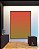 Quadro Vertical Abstrato Degrade Laranja Verde Oliva Canvas Moldura - Imagem 2