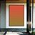 Quadro Vertical Abstrato Degrade Laranja Verde Oliva Canvas Moldura - Imagem 3