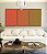 Trio de Quadros Abstrato Degrade Laranja Verde Oliva Canvas Moldura - Imagem 5