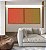 Duo de Quadros Quadrados Abstrato Degrade Laranja Verde Oliva Canvas Moldura - Imagem 5