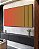 Trio de Quadros Estilizados Abstrato Degrade Laranja Verde Oliva Canvas Moldura - Imagem 2