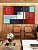 Trio de Quadros Estilizados Abstrato Mosaico Textura Azul Vermelho Branco Canvas Moldura - Imagem 4