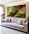 Trio de Quadros Abstrato Amarelo Ouro Verde Vermelho Bordô Canvas Moldura - Imagem 3