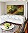 Trio de Quadros Abstrato Amarelo Ouro Verde Vermelho Bordô Canvas Moldura - Imagem 4