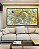Quadro Horizontal Abstrato Azul Turquesa Dourado Pouring Canvas Moldura - Imagem 4