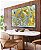 Quadro Horizontal Abstrato Azul Turquesa Dourado Pouring Canvas Moldura - Imagem 5