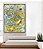 Quadro Vertical Abstrato Azul Turquesa Dourado Pouring Canvas Moldura - Imagem 3