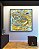 Quadro Quadrado Abstrato Azul Turquesa Dourado Pouring Canvas Moldura - Imagem 5