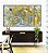 Trio de Quadros Estilizados Abstrato Azul Turquesa Dourado Pouring Canvas Moldura - Imagem 2