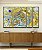 Trio de Quadros Estilizados Abstrato Azul Turquesa Dourado Pouring Canvas Moldura - Imagem 5