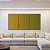 Trio de Quadros Abstrato Degradê Amarelo Mostarda Verde Oliva Canvas Moldura - Imagem 4