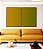 Duo de Quadros Abstrato Degradê Amarelo Mostarda Verde Oliva Canvas Moldura - Imagem 5