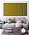 Trio de Quadros Estilizados Abstrato Degradê Amarelo Mostarda Verde Oliva Canvas Moldura - Imagem 5