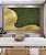 Quadro Horizontal Abstrato Verde Floresta Dourado Ondas Textura Canvas Moldura - Imagem 2