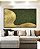 Quadro Horizontal Abstrato Verde Floresta Dourado Ondas Textura Canvas Moldura - Imagem 3
