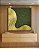 Quadro Quadrado Abstrato Verde Floresta Dourado Ondas Textura Canvas Moldura - Imagem 4