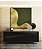 Quadro Quadrado Abstrato Verde Floresta Dourado Ondas Textura Canvas Moldura - Imagem 3