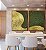 Duo de Quadros Abstrato Verde Floresta Dourado Ondas Textura Canvas Moldura - Imagem 1