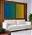Duo de Quadros Abstrato Degrade Azul Petróleo Verde Amarelo Canvas Moldura - Imagem 4