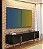 Duo de Quadros Abstrato Degrade Azul Petróleo Verde Amarelo Canvas Moldura - Imagem 2