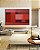 Quadro Horizontal Abstrato Degradê Geométrico Rosa Vermelho Vinho Canvas Moldura - Imagem 5
