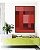 Quadro Vertical Abstrato Degradê Geométrico Rosa Vermelho Vinho Canvas Moldura - Imagem 3