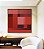 Quadro Quadrado Abstrato Degradê Geométrico Rosa Vermelho Vinho Canvas Moldura - Imagem 2