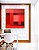Quadro Quadrado Abstrato Degradê Geométrico Rosa Vermelho Vinho Canvas Moldura - Imagem 1