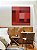Quadro Quadrado Abstrato Degradê Geométrico Rosa Vermelho Vinho Canvas Moldura - Imagem 3