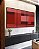 Trio de Quadros Abstrato Degradê Geométrico Rosa Vermelho Vinho Canvas Moldura - Imagem 3