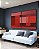 Duo de Quadros Abstrato Degradê Geométrico Rosa Vermelho Vinho Canvas Moldura - Imagem 2