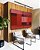 Duo de Quadros Abstrato Degradê Geométrico Rosa Vermelho Vinho Canvas Moldura - Imagem 5