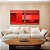 Duo de Quadros Quadrados Abstrato Degradê Geométrico Rosa Vermelho Vinho Canvas Moldura - Imagem 5