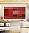 Trio de Quadros Estilizados Abstrato Degradê Geométrico Rosa Vermelho Vinho Canvas Moldura - Imagem 1