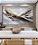 Quadro Horizontal Abstrato Cinza Prateado Dourado Marrom Ondas Pouring Canvas Moldura - Imagem 1
