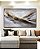 Quadro Horizontal Abstrato Cinza Prateado Dourado Marrom Ondas Pouring Canvas Moldura - Imagem 2