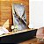Quadro Vertical Abstrato Cinza Prateado Dourado Marrom Ondas Pouring Canvas Moldura - Imagem 5