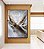 Quadro Vertical Abstrato Cinza Prateado Dourado Marrom Ondas Pouring Canvas Moldura - Imagem 3