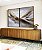 Duo de Quadros Abstrato Cinza Prateado Dourado Marrom Ondas Pouring Canvas Moldura - Imagem 1