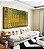 Quadro Horizontal Abstrato Mosaico Geométrico Verde Amarelo Mostarda Canvas Moldura - Imagem 2